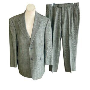 Austin Reed Men's Vintage Wool Plaid Union Made Suit 42/36